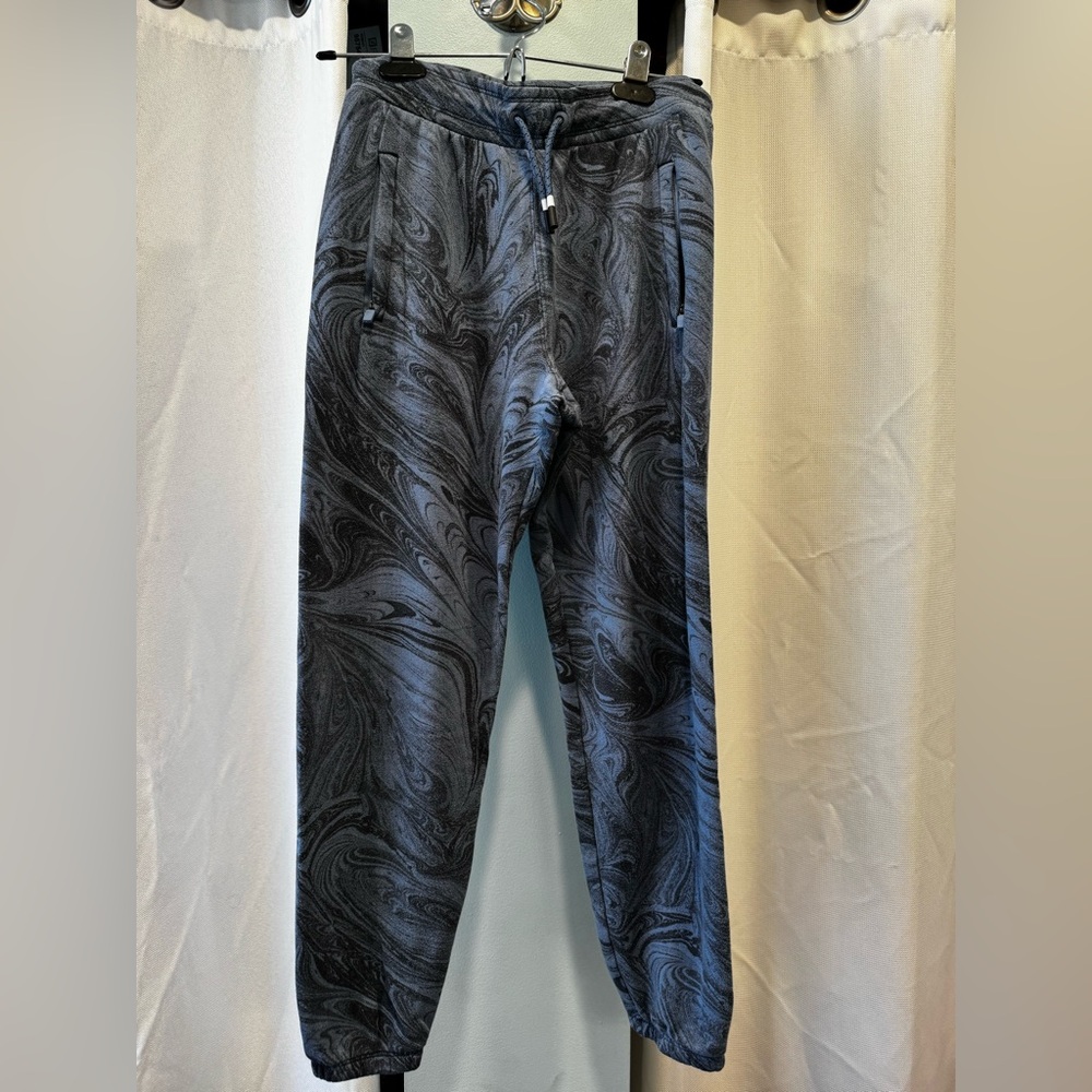 Athleta Black and Gray Swirl Joggers